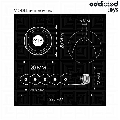 ADDICTED TOYS - ANALRENGÖRARE MED UNIVERSALADAPTER MODELL 6
