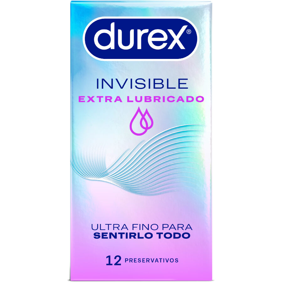 DUREX - EXTRA LUBRICATED INVISIBLE CONDOMS 12 UNITS - Kink&Play