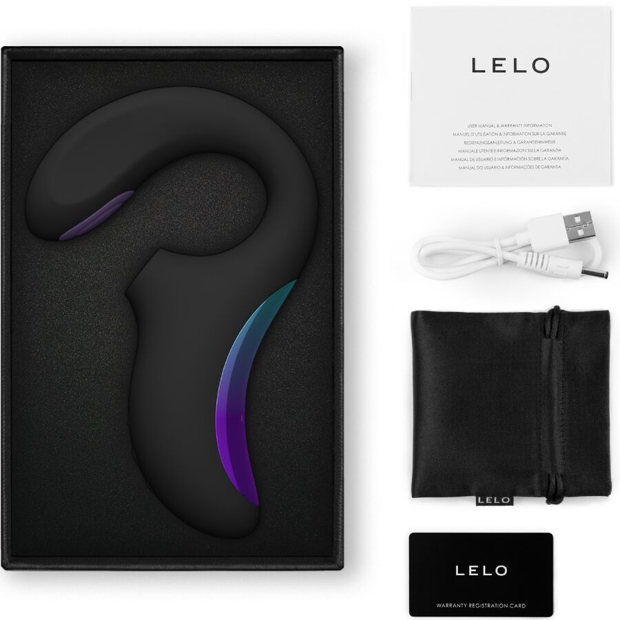 LELO - ENIGMA DOUBLE SONIC VIBRATOR POINT G SVART