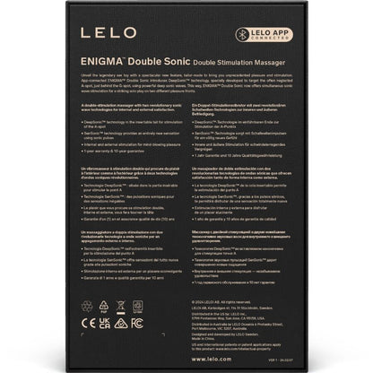 LELO - ENIGMA DOUBLE SONIC VIBRATOR POINT G SVART