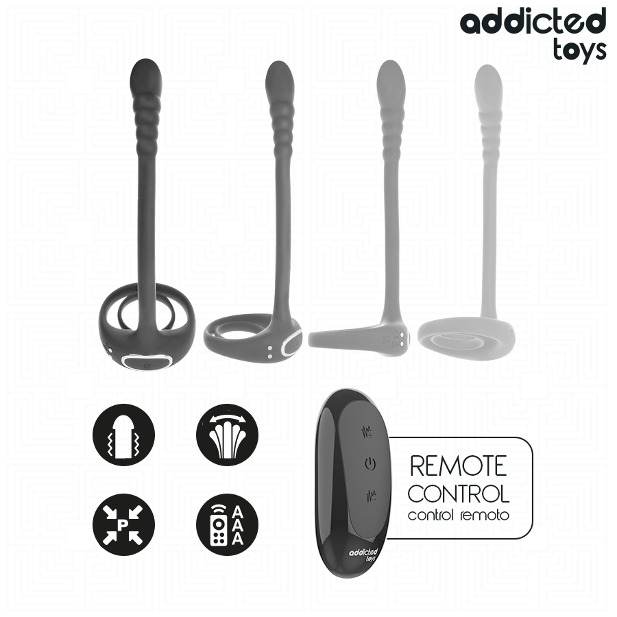 ADDICTED TOYS - P-SPOT VIBRERANDE KUKRING FJÄRRKONTROLL
