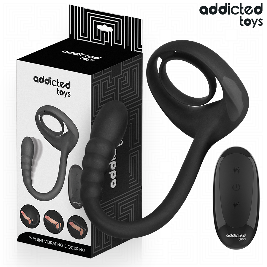 ADDICTED TOYS - P-SPOT VIBRERANDE KUKRING FJÄRRKONTROLL