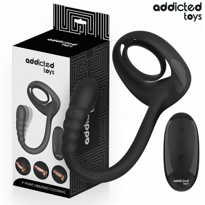 ADDICTED TOYS - P-SPOT VIBRERANDE KUKRING FJÄRRKONTROLL