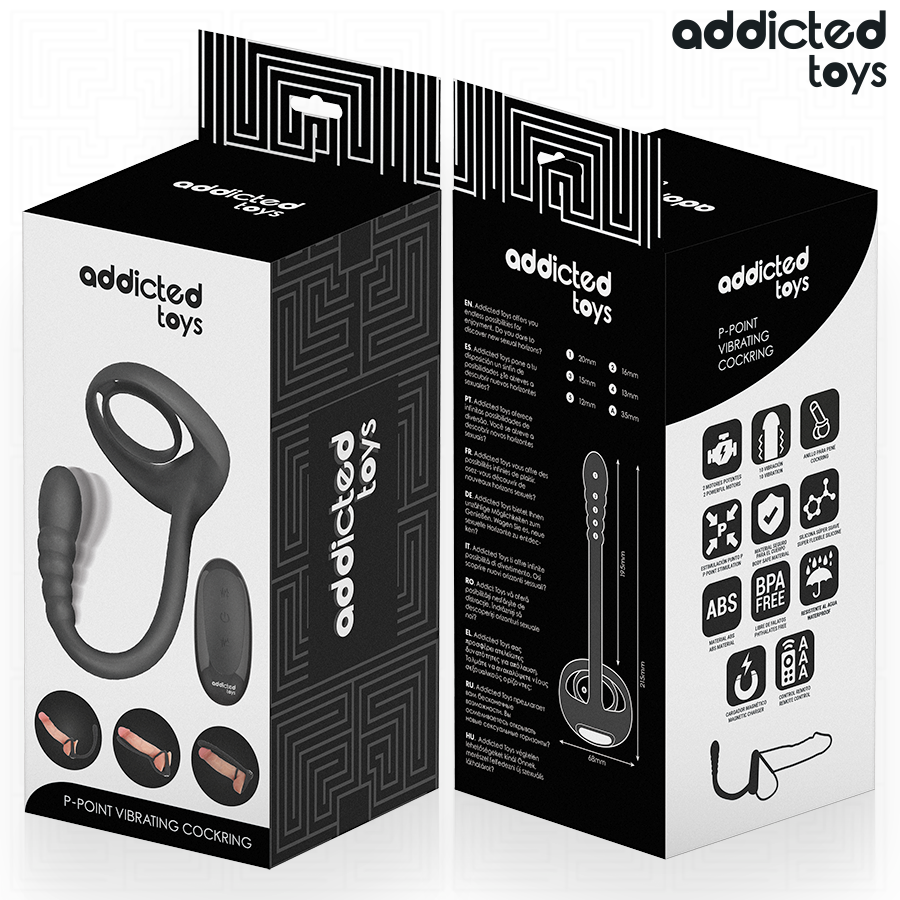 ADDICTED TOYS - P-SPOT VIBRERANDE KUKRING FJÄRRKONTROLL