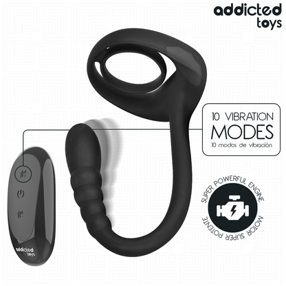 ADDICTED TOYS - P-SPOT VIBRERANDE KUKRING FJÄRRKONTROLL