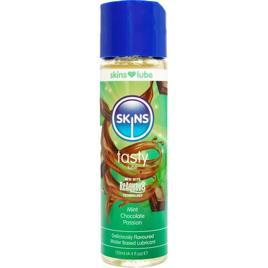 SKINS - VÄLSMORJANDE VATTENBASERAT GLIDMEDEL MINT & CHOKLAD 130 ML