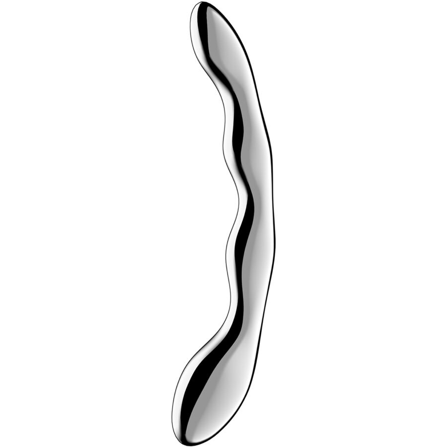 SATISFYER - COSMIC CREST 2 DUBBELÄNDAD DILDO I ROSTFRITT STÅL