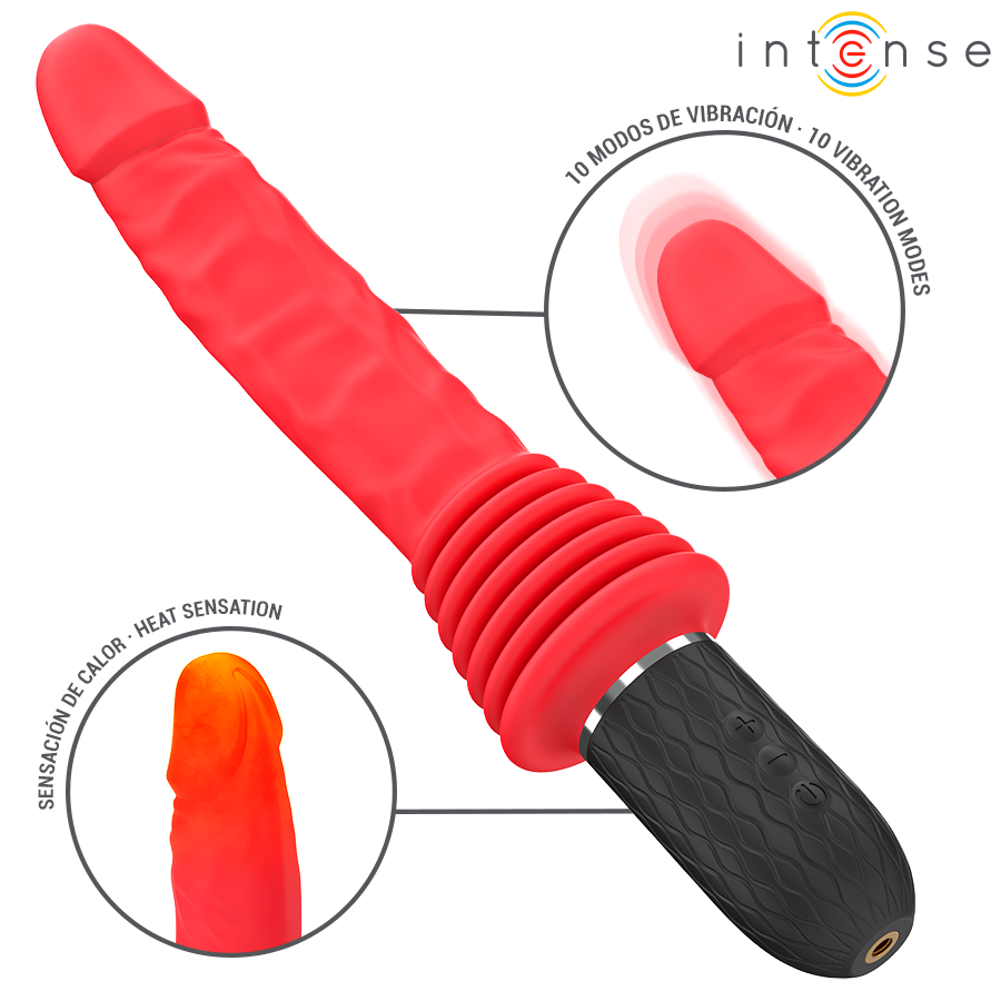 INTENS - CYNTHIA Fjärrstyrd stötande vibrator med värme