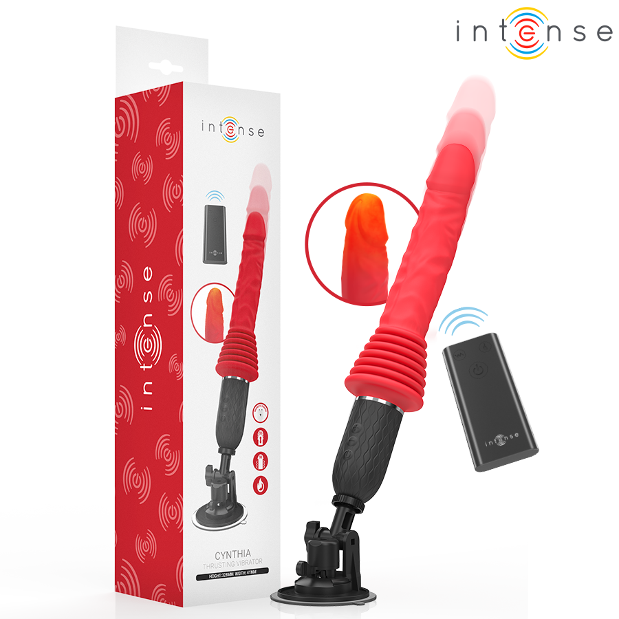 INTENS - CYNTHIA Fjärrstyrd stötande vibrator med värme