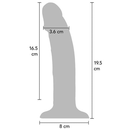 GET REAL - REALISTIC SILICONE VIBRATING DILDO CLEAR 19.5 CM
