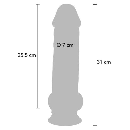 GET REAL - LYXKUK REALISTISK MED PUNG EXTRA TJOCK 31 CM