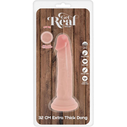 GET REAL - LYXIG TJOCK DUBBELDENSITETS TPE DILDO 32 CM