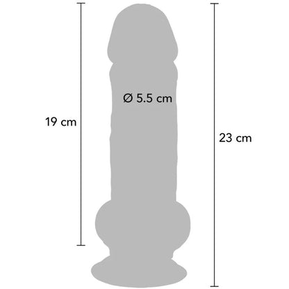 GET REAL - LYXIG REALISTISK PENIS MED PUNG EXTRA TJOCK 23 CM