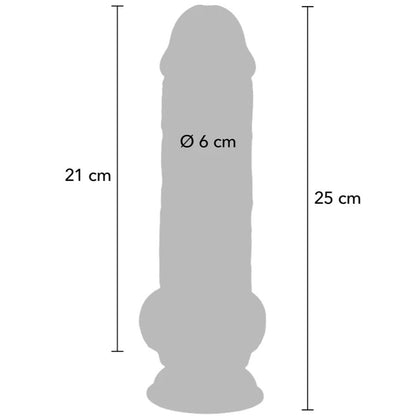 VAR ÄKTA - LYXIG REALISTISK PENIS MED TESTIKLAR EXTRA TJOCK 25 CM