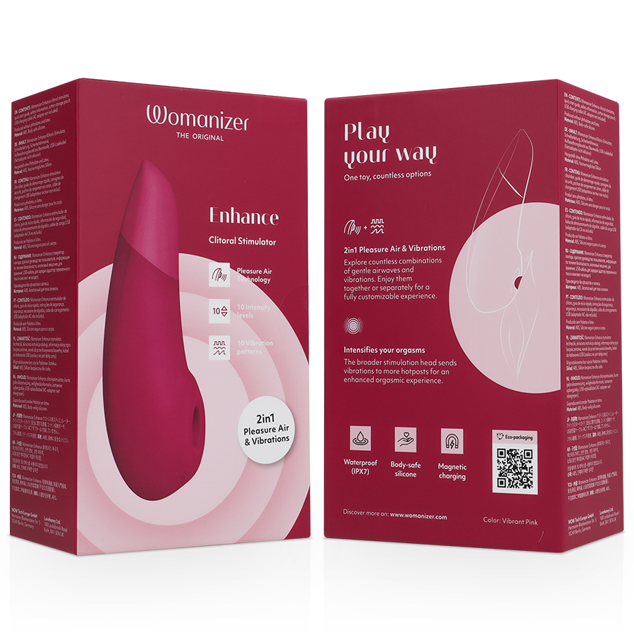 WOMANIZER - FÖRSTÄRKT KLITORISSTIMULATOR LIVFULL ROSA