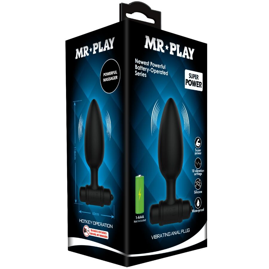 MR PLAY - SUPER POWER ANALPLUGG MED VIBRATION