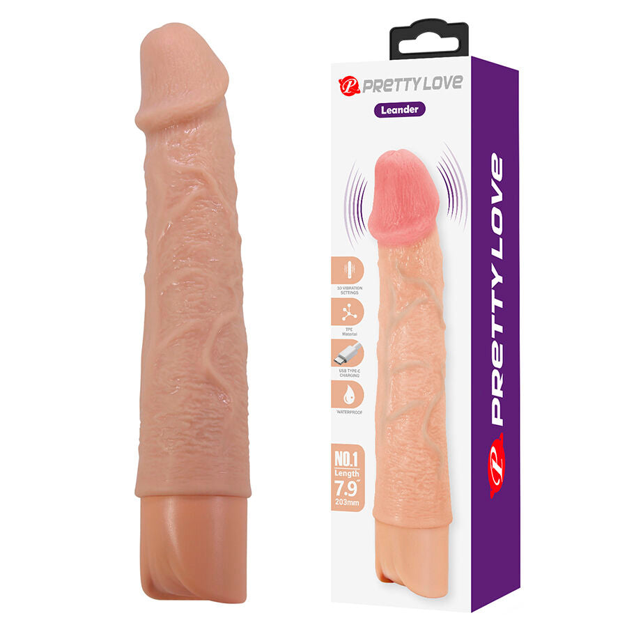 PRETTY LOVE - LEANDER FLEXIBEL REALISTISK VIBRATOR
