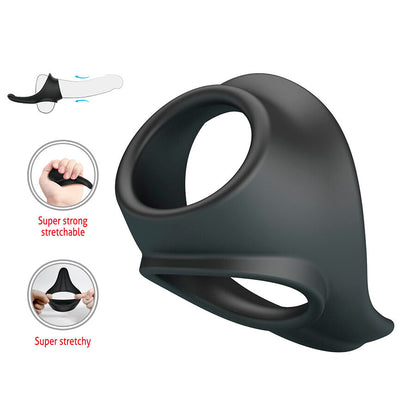 CRAZY BULL - ZADOK ERGONOMISK RING MED PERINEAL STIMULATOR
