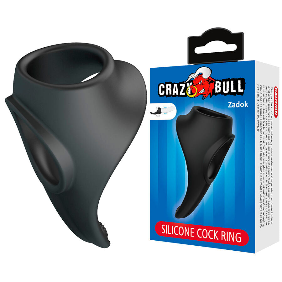 CRAZY BULL - ZADOK ERGONOMISK RING MED PERINEAL STIMULATOR