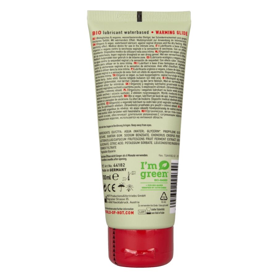 HOT - BIO GLIDMEDEL VATTENBASERAT VÄRMANDE 100 ML