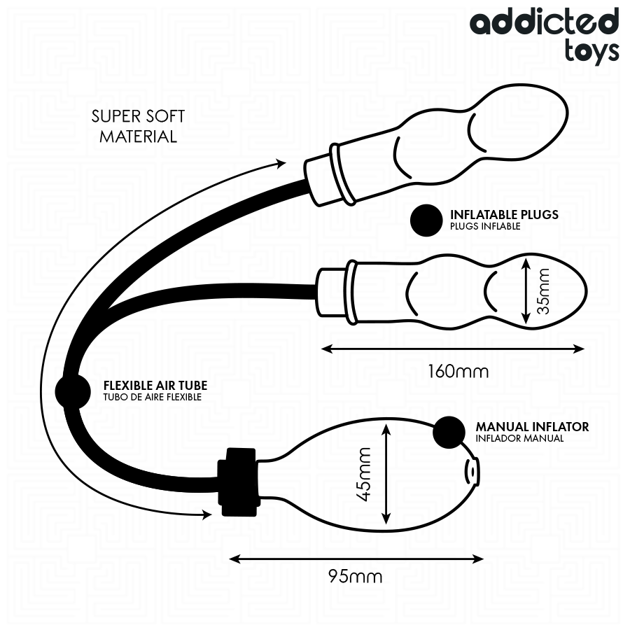 ADDICTED TOYS - INFLATABLE DOUBLE BUTT PLUG MODEL 1