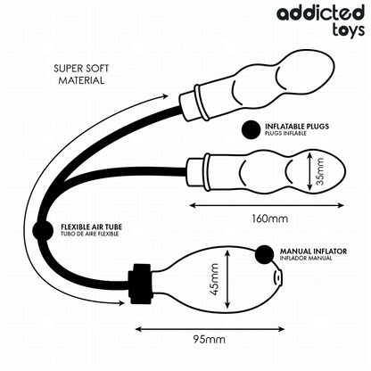 ADDICTED TOYS - INFLATABLE DOUBLE BUTT PLUG MODEL 1