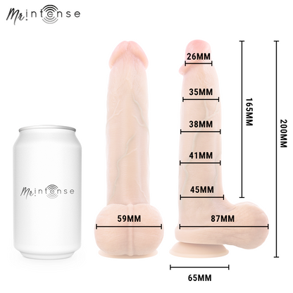 MR INTENSE - BRUCE M SILIKONDILDO MED TESTIKLAR 20 CM -Ø- 4.5 CM