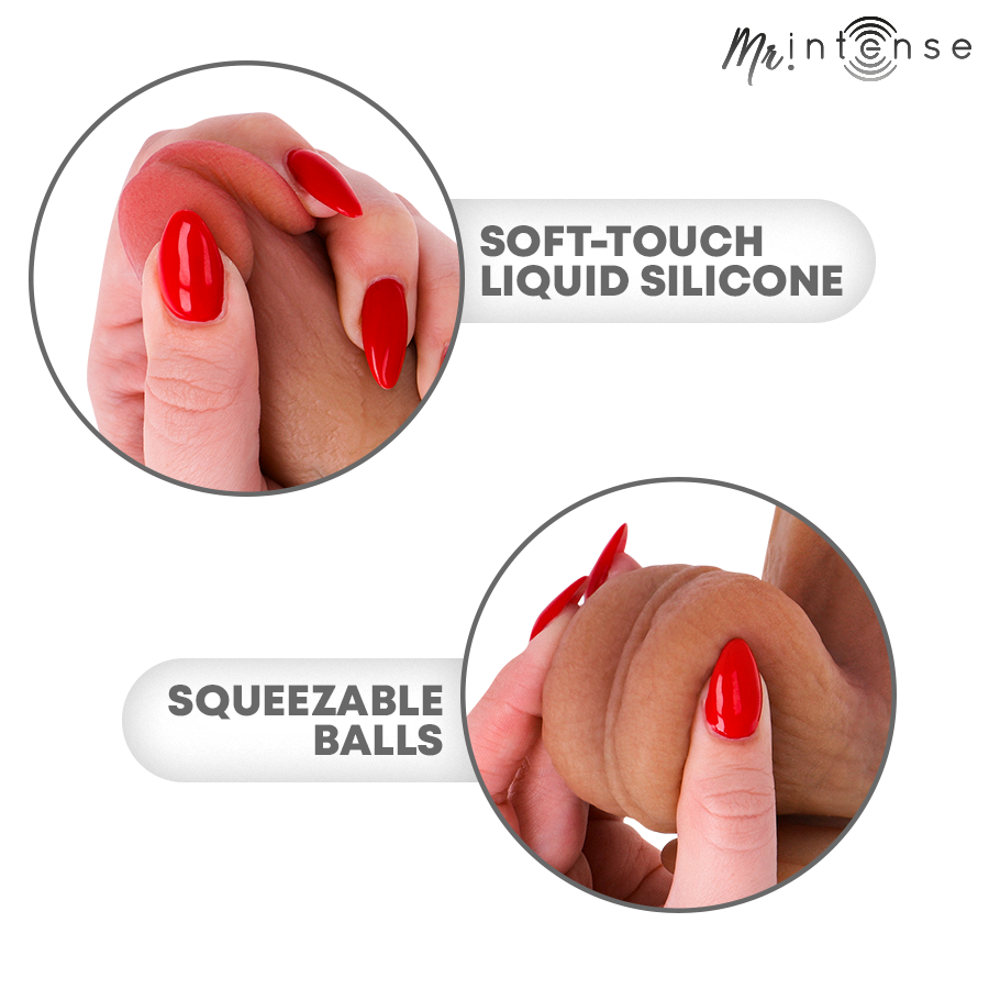 MR INTENSE - LOGAN VIBRATOR DILDO SILICONE WITH HEAT EFFECT AND REMOTE CONTROL 20 CM -Ø- 4,1 CM