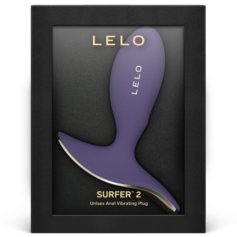 LELO - SURFER 2 UNISEX ANAL VIBRERANDE PLUGG CYBER PURPLE