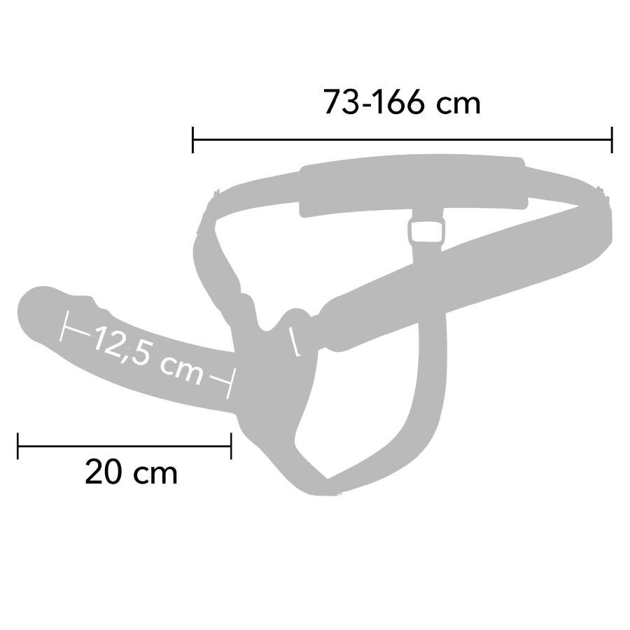 HIDDEN DESIRE - INFERNO PENISFÖRLÄNGARE STRAP-ON 20 CM