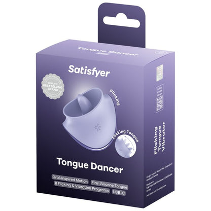 SATISFYER - TONGUE DANCER KLITORISSTIMULATOR MED VIBRATION OCH PULSERINGAR LILA
