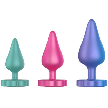 ROMP - LUSTER ANAL TRAINING KIT S/M/L WITH FLOWER-SHAPED BASE