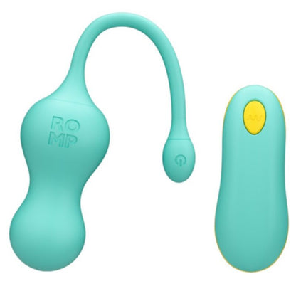 ROMP - CELLO MULTIFUNCTION VIBRATING EGG TURQUOISE REMOTE CONTROL
