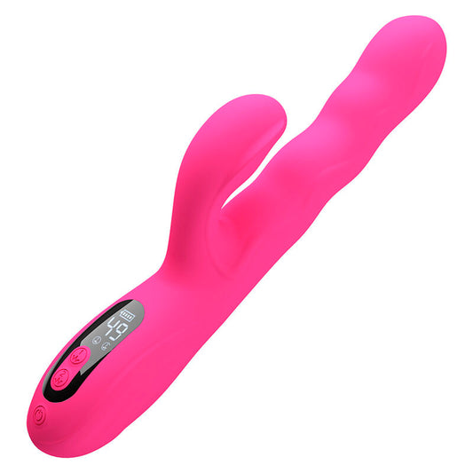 PRETTY LOVE - WINTERS MULTIFUNKTIONELL KANINVIBRATOR MED LED-DISPLAY ROSA