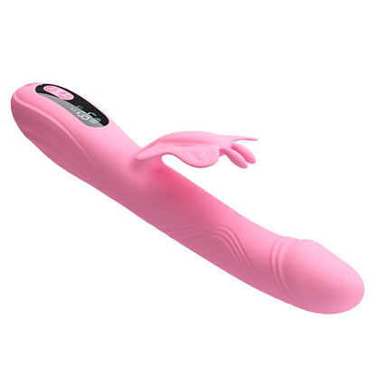 PRETTY LOVE - BELLA RABBIT VIBRATOR WITH BUTTERFLY STIMULATION AND LED PINK