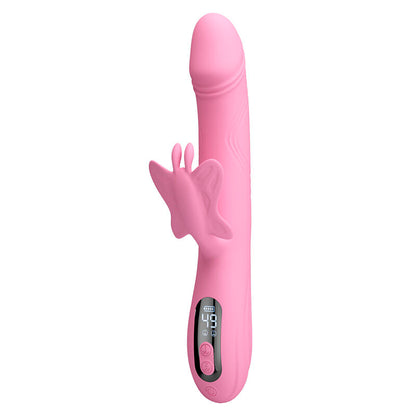 PRETTY LOVE - BELLA RABBIT VIBRATOR WITH BUTTERFLY STIMULATION AND LED PINK