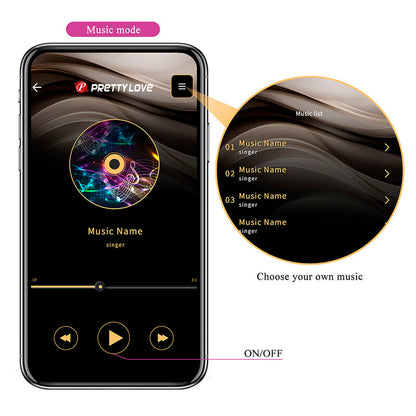 PRETTY LOVE - HAZELYNN 12 FUNCTION APP CONTROL MASSAGER PINK