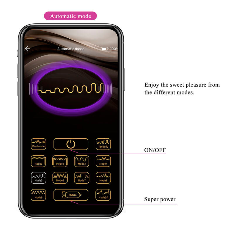 PRETTY LOVE - HAZELYNN 12 FUNCTION APP CONTROL MASSAGER PINK