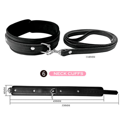 PRETTY LOVE - 8 PIECE BDSM KIT BLACK