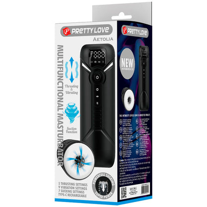 PRETTY LOVE - AETOLA MULTIFUNCTION AUTOMATIC MASTURBATOR BLACK