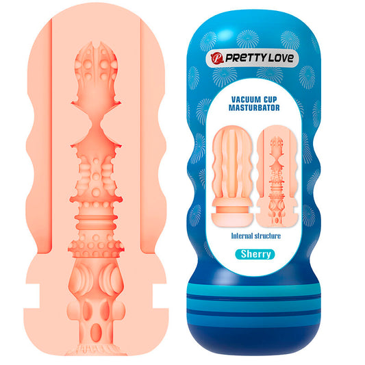 PRETTY LOVE - SHERRY VAGINA MASTURBATOR MED SUGKOPP OCH INVÄNDIGA TEXTURER