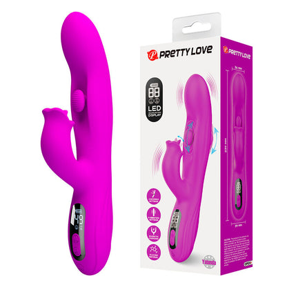 PRETTY LOVE - YALANDA RABBIT OSCILLATING VIBRATOR MED LED-DISPLAY LILA