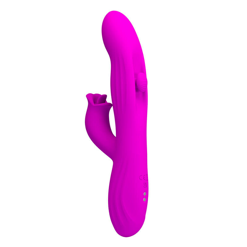 PRETTY LOVE - YALANDA RABBIT OSCILLATING VIBRATOR MED LED-DISPLAY LILA