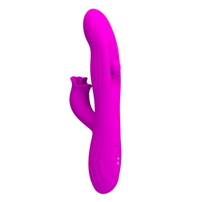 PRETTY LOVE - YALANDA RABBIT OSCILLATING VIBRATOR MED LED-DISPLAY LILA