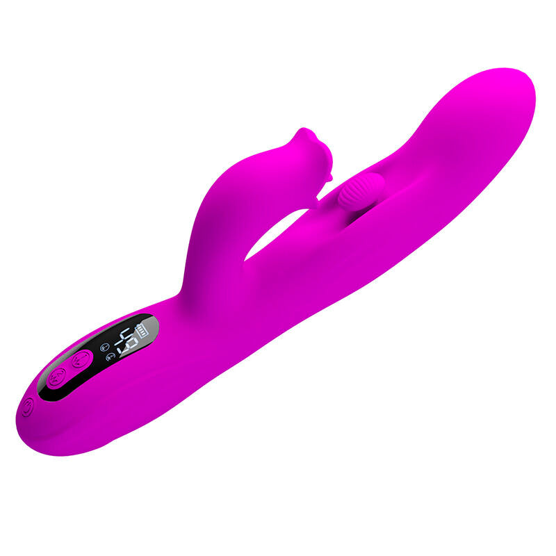 PRETTY LOVE - YALANDA RABBIT OSCILLATING VIBRATOR MED LED-DISPLAY LILA