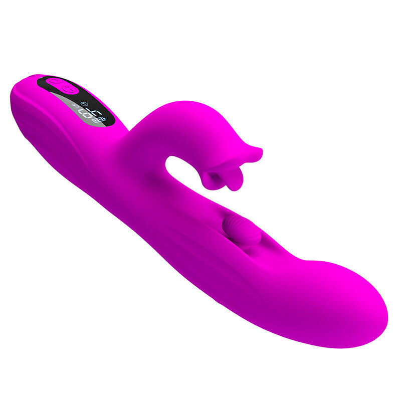 PRETTY LOVE - YALANDA RABBIT OSCILLATING VIBRATOR MED LED-DISPLAY LILA