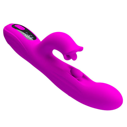 PRETTY LOVE - YALANDA RABBIT OSCILLATING VIBRATOR MED LED-DISPLAY LILA