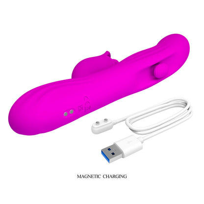 PRETTY LOVE - YALANDA RABBIT OSCILLATING VIBRATOR MED LED-DISPLAY LILA