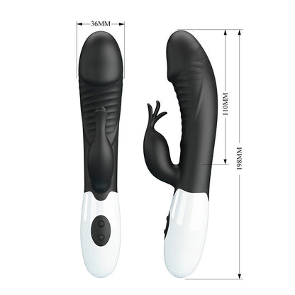 PRETTY LOVE - RASMUSSEN 30 FUNCTION RABBIT VIBRATOR BLACK