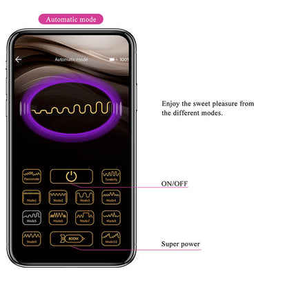 PRETTY LOVE - KLAY THRUSTING EGG VIBRATOR APP CONTROL PURPLE